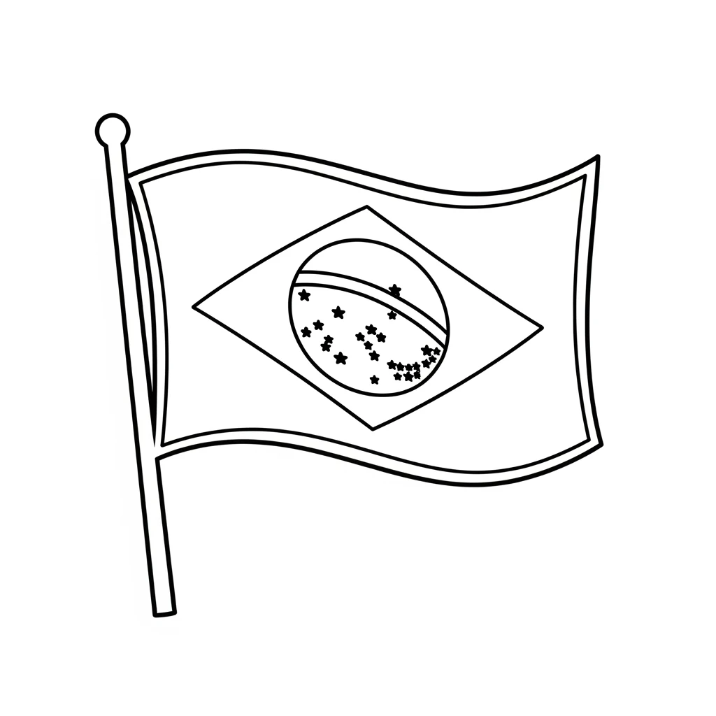 bandeira do Brasil para colorir vs bandeira oficial