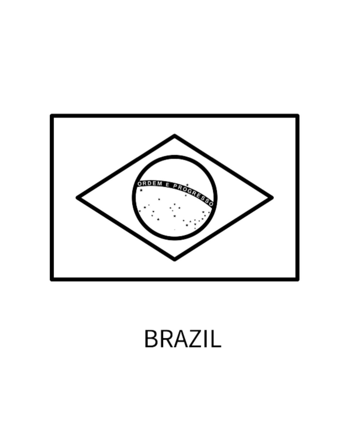 desenho da bandeira do brasil para imprimir