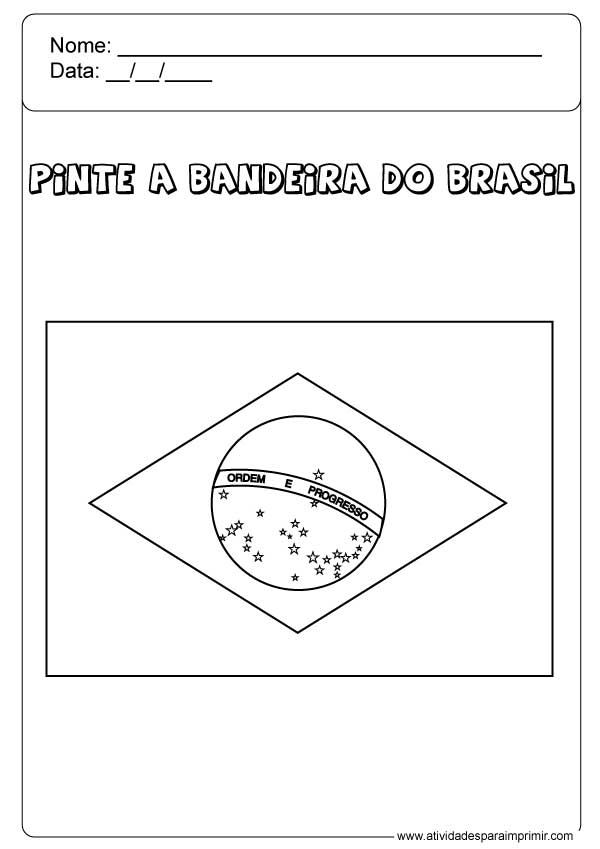 desenho da bandeira do brasil para imprimir