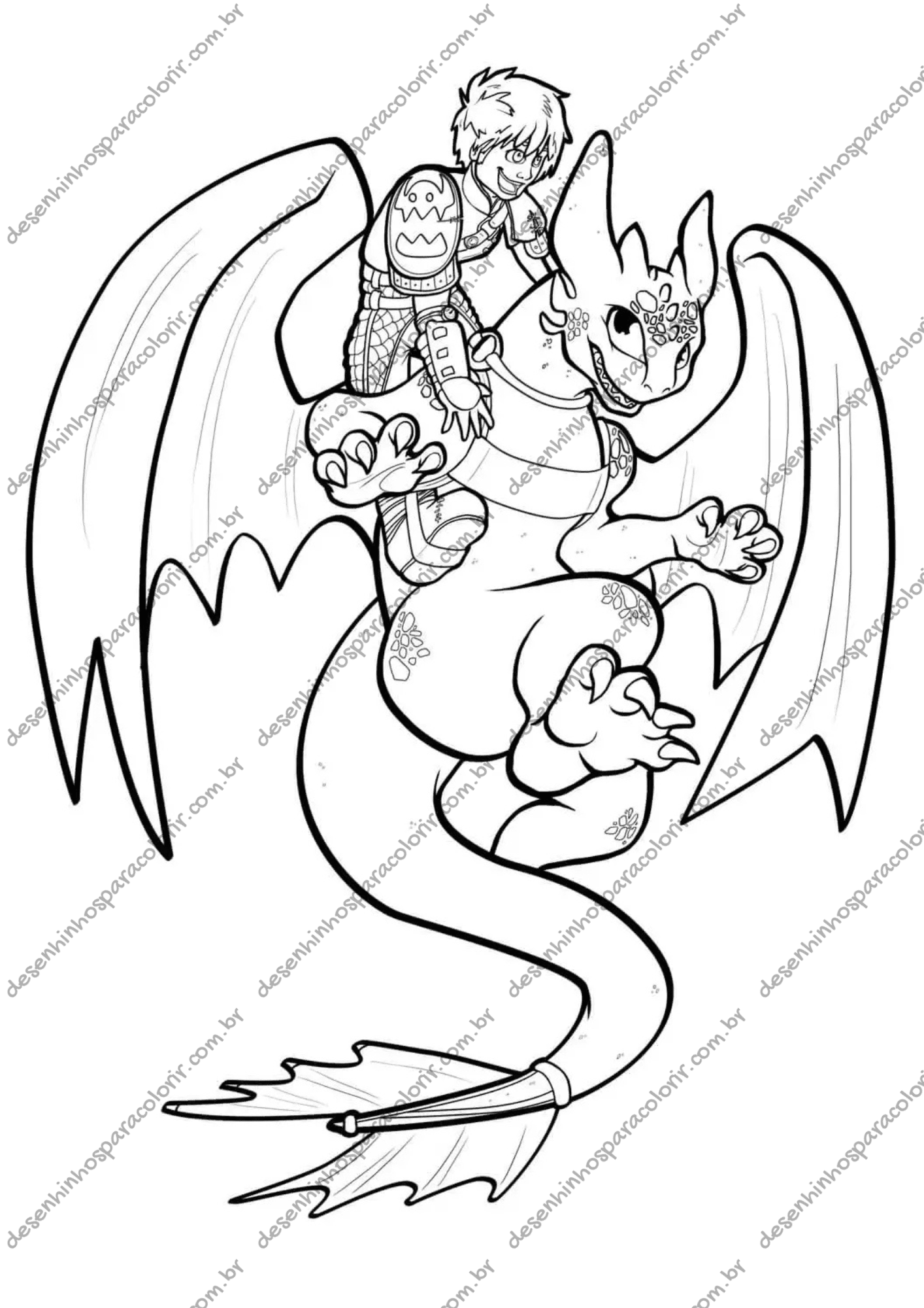 desenho do banguela para colorir facil
