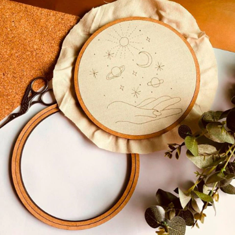 ideias de artesanato com bastidor redondo