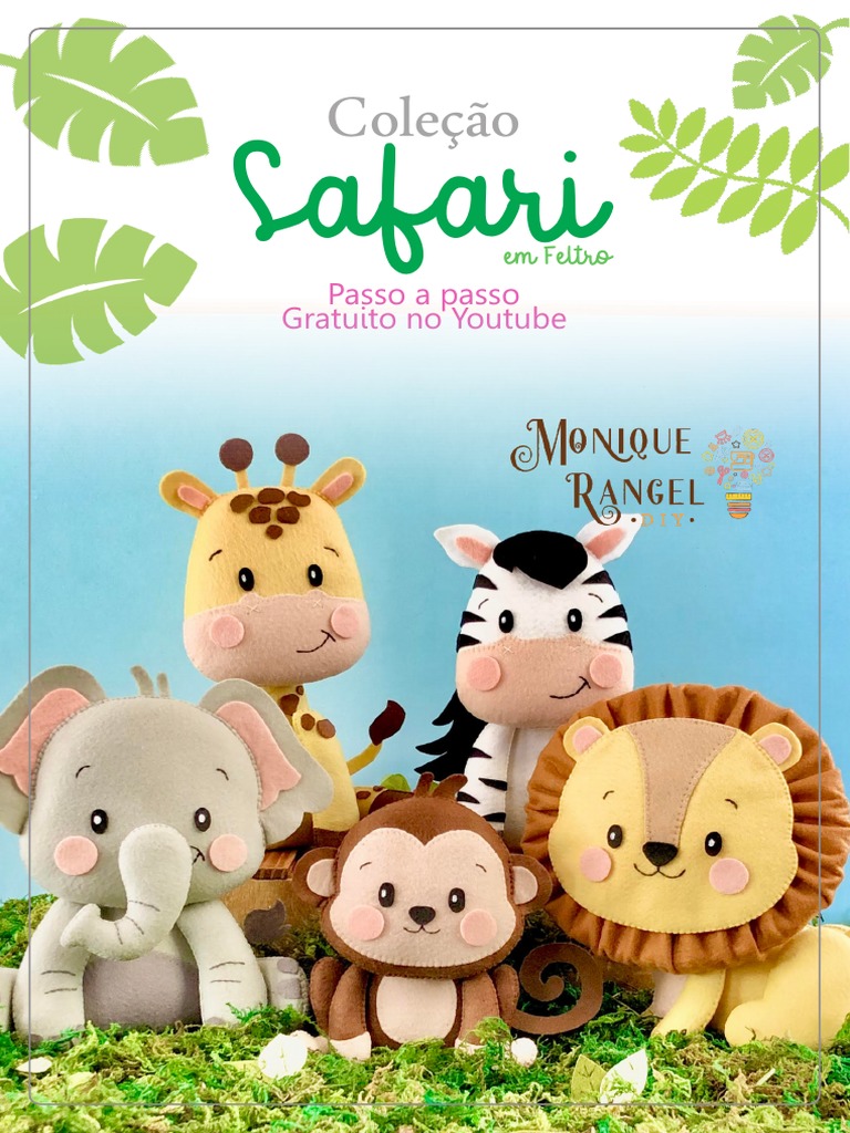 bichinhos safari em feltro moldes