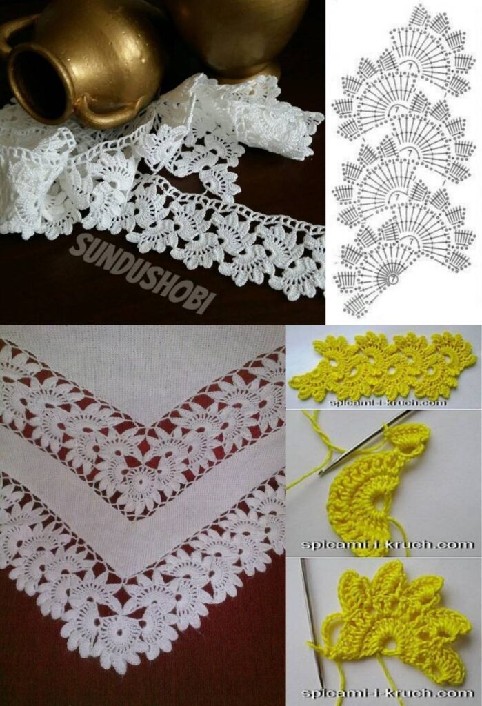 bico de crochê colorido