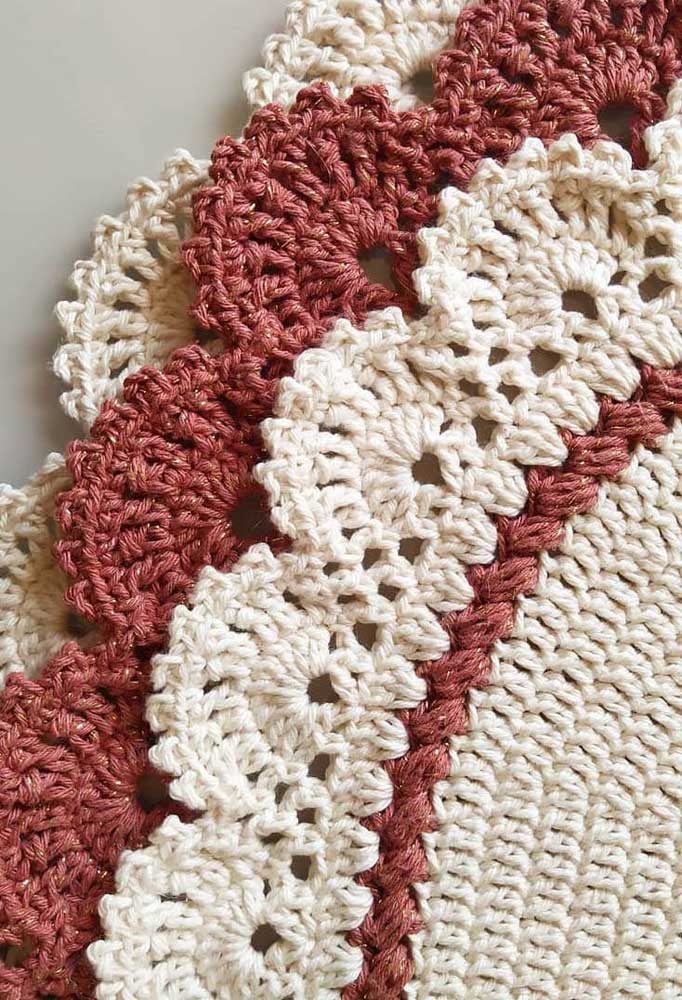 inspiração bico de crochê diferente para pano de prato