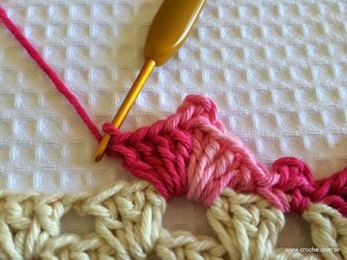 tutorial bico de crochê diferente com ponto estrela