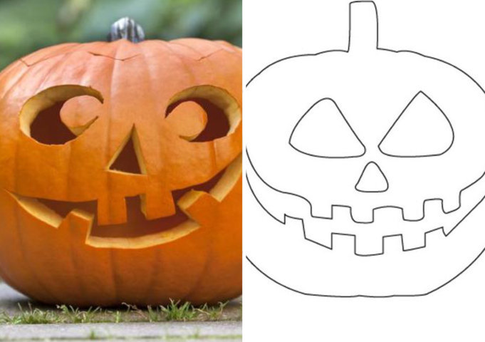 estêncil para abóbora de halloween