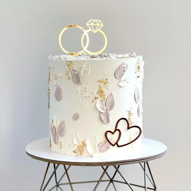 Decoração de Bolo de Casamento Simples: Pérolas
