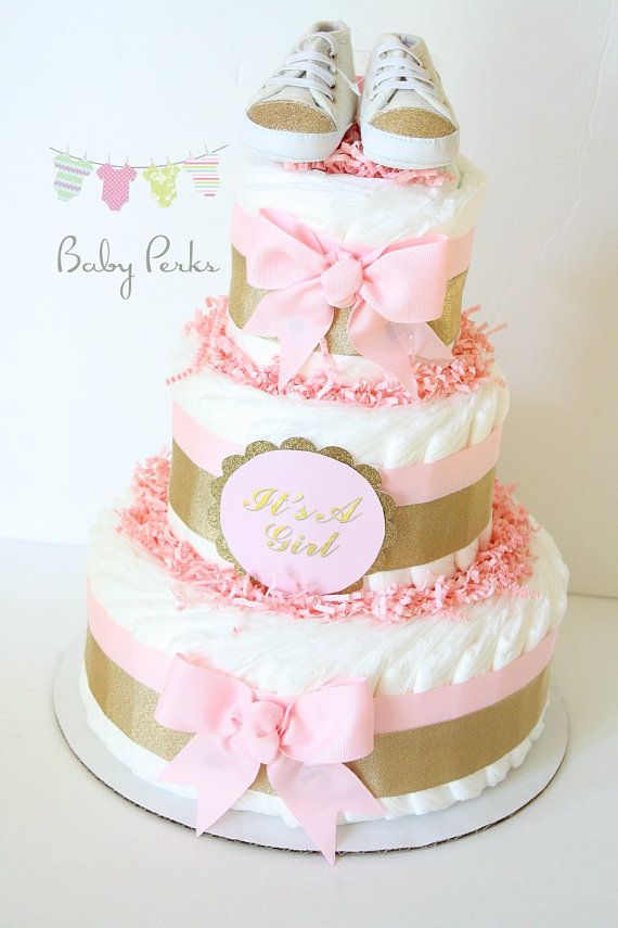 bolo de fralda rosa e lilas