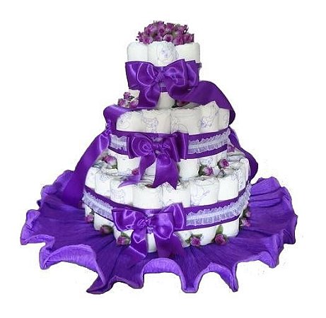 bolo de fraldas lilas vs rosa qual escolher
