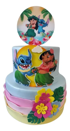 bolo stitch com glitter