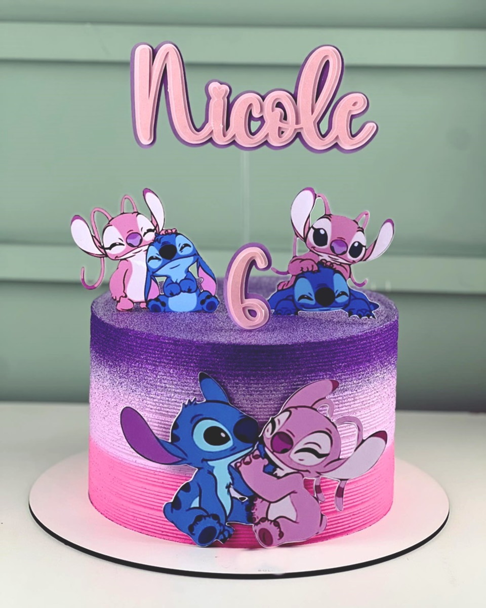papel de arroz stitch e angel