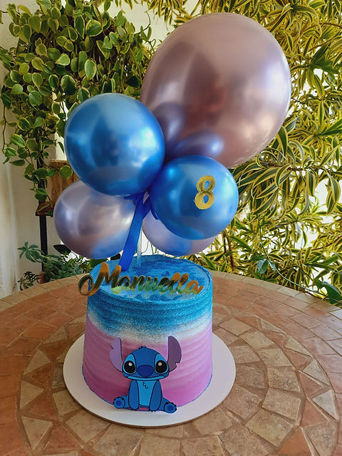 bolo stitch com papel arroz