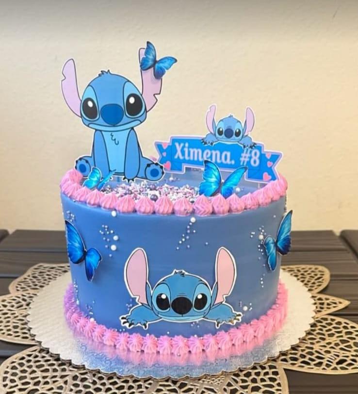 bolo stitch com chantininho