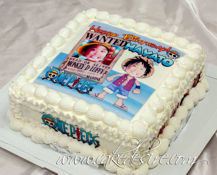 decorar bolo quadrado one piece