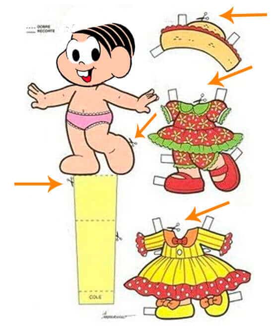 melhores bonecas de papel para imprimir e montar