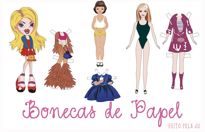 boneca de papel para imprimir