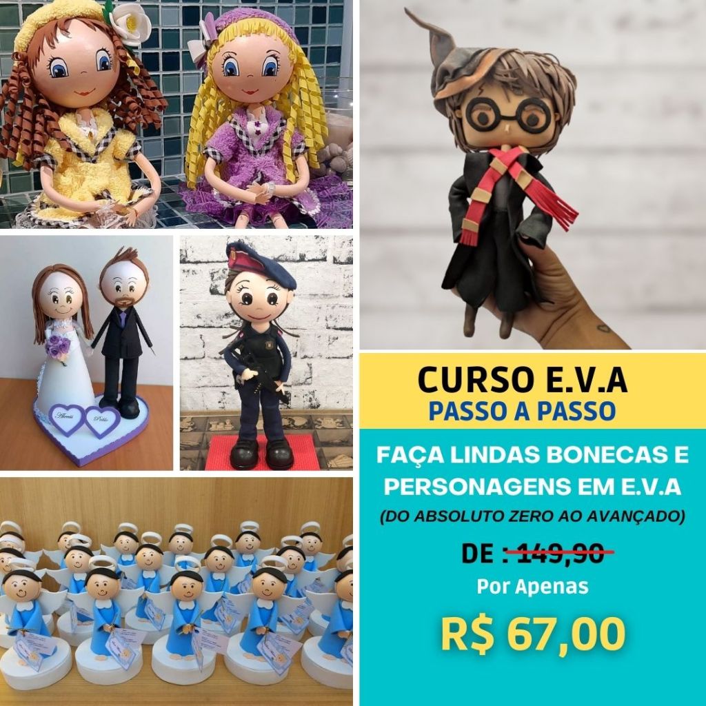 bonecos de eva 3d vs bonecos de feltro