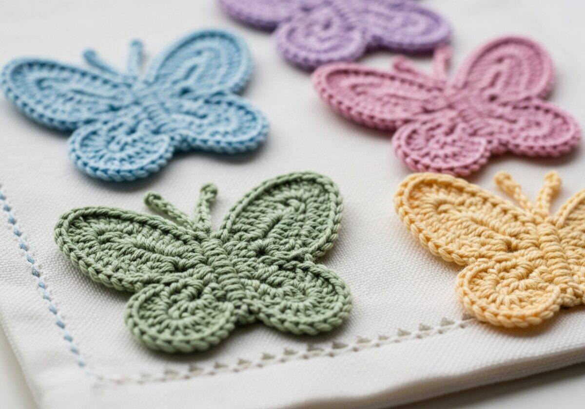 ideias de decoração com borboleta de crochê barbante