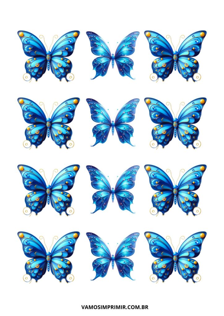 molde de borboleta simples para colorir