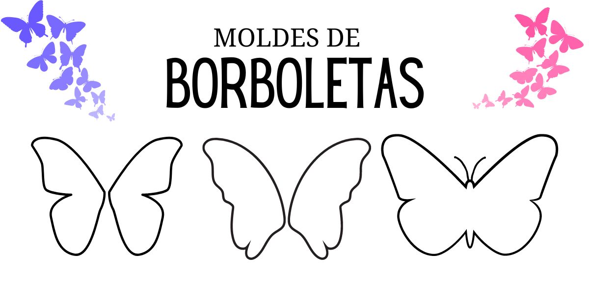 silhueta de borboleta para recortar