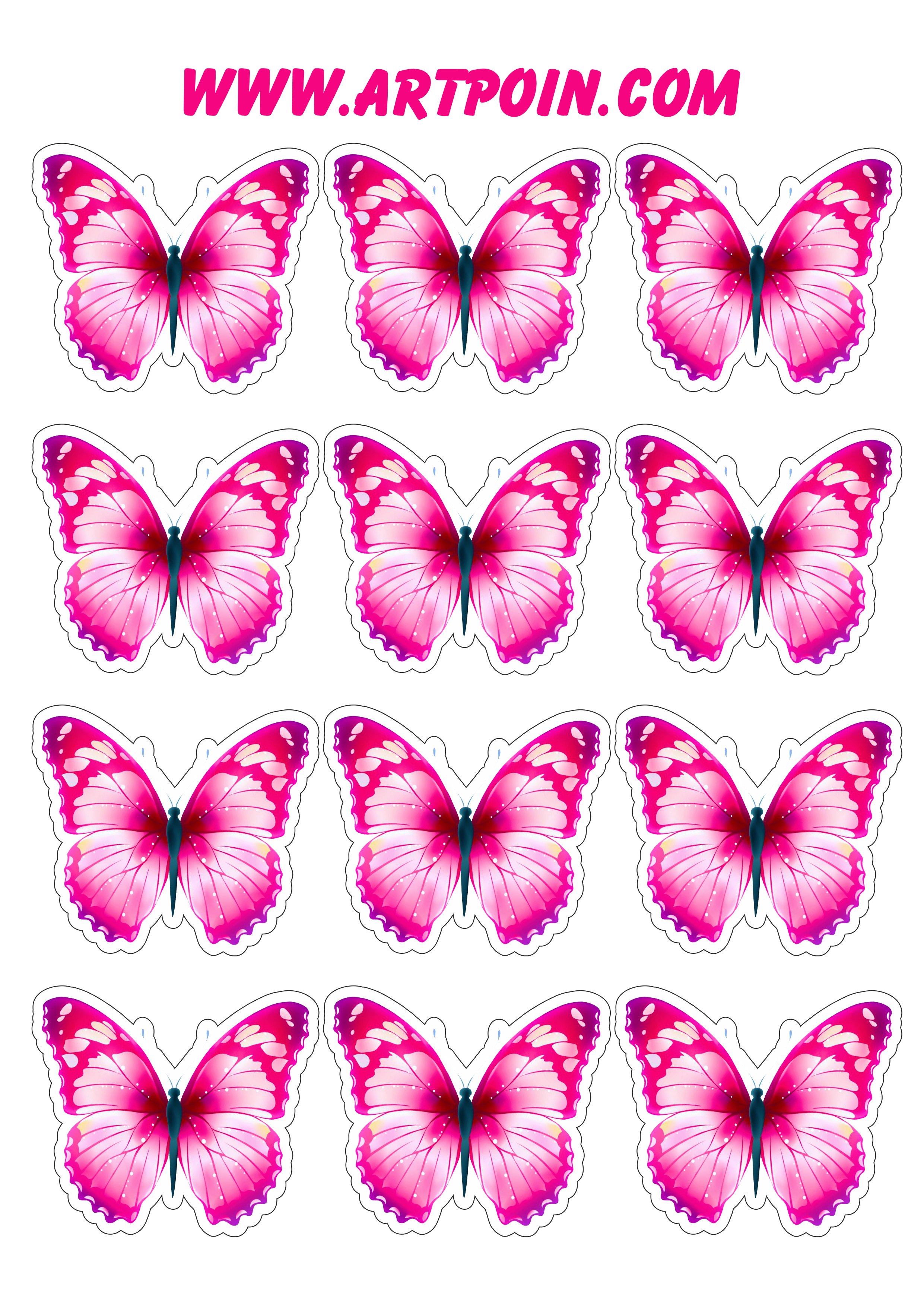 borboletas para imprimir para decoração de parede