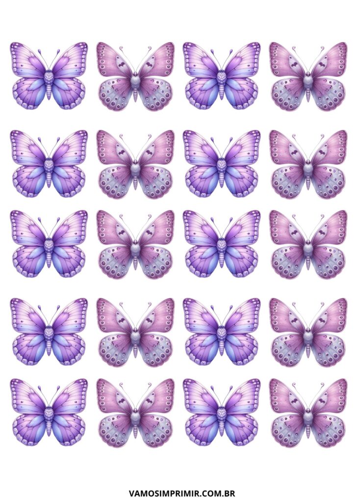Borboletas para imprimir e colorir