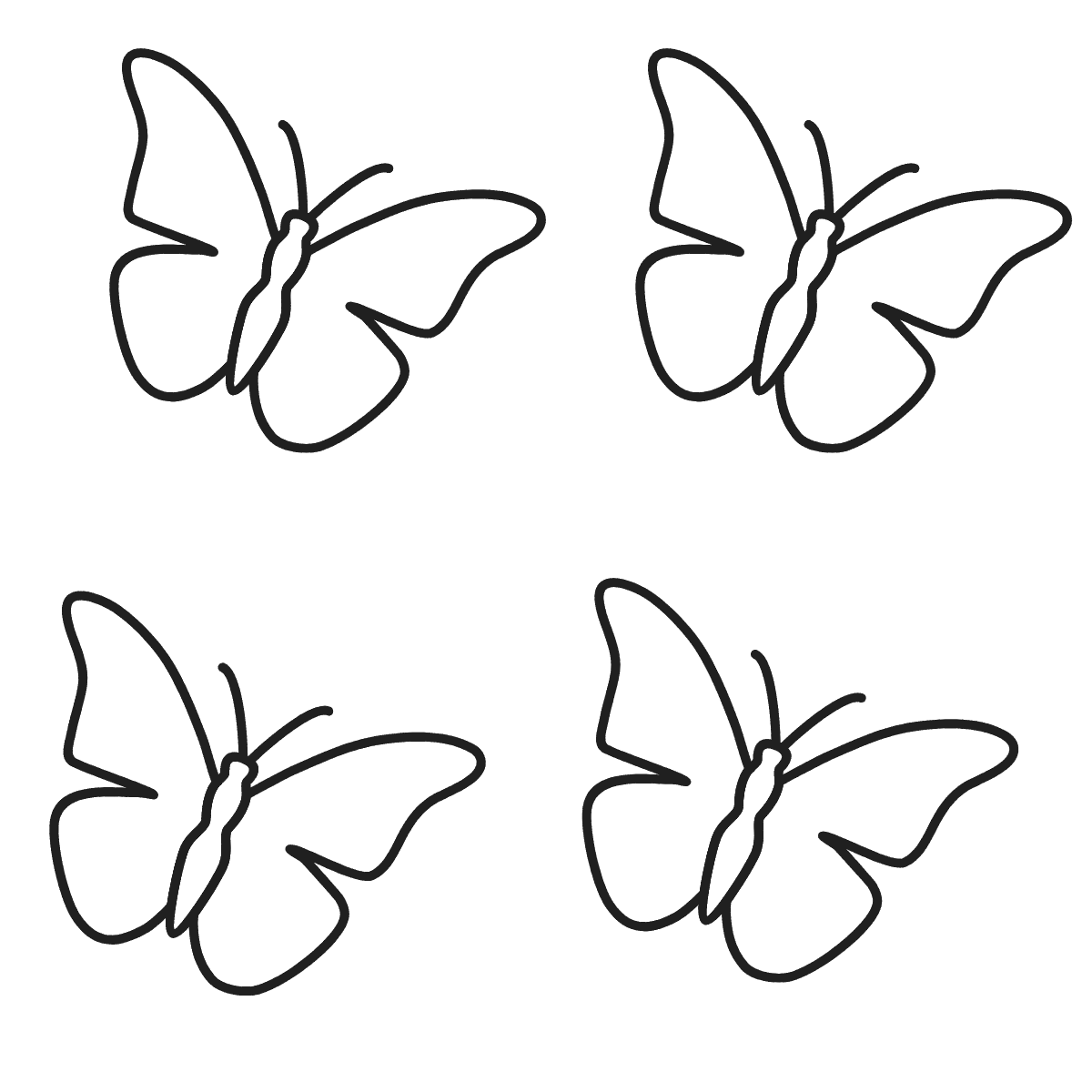 Desenhos de borboletas para recortar e colar