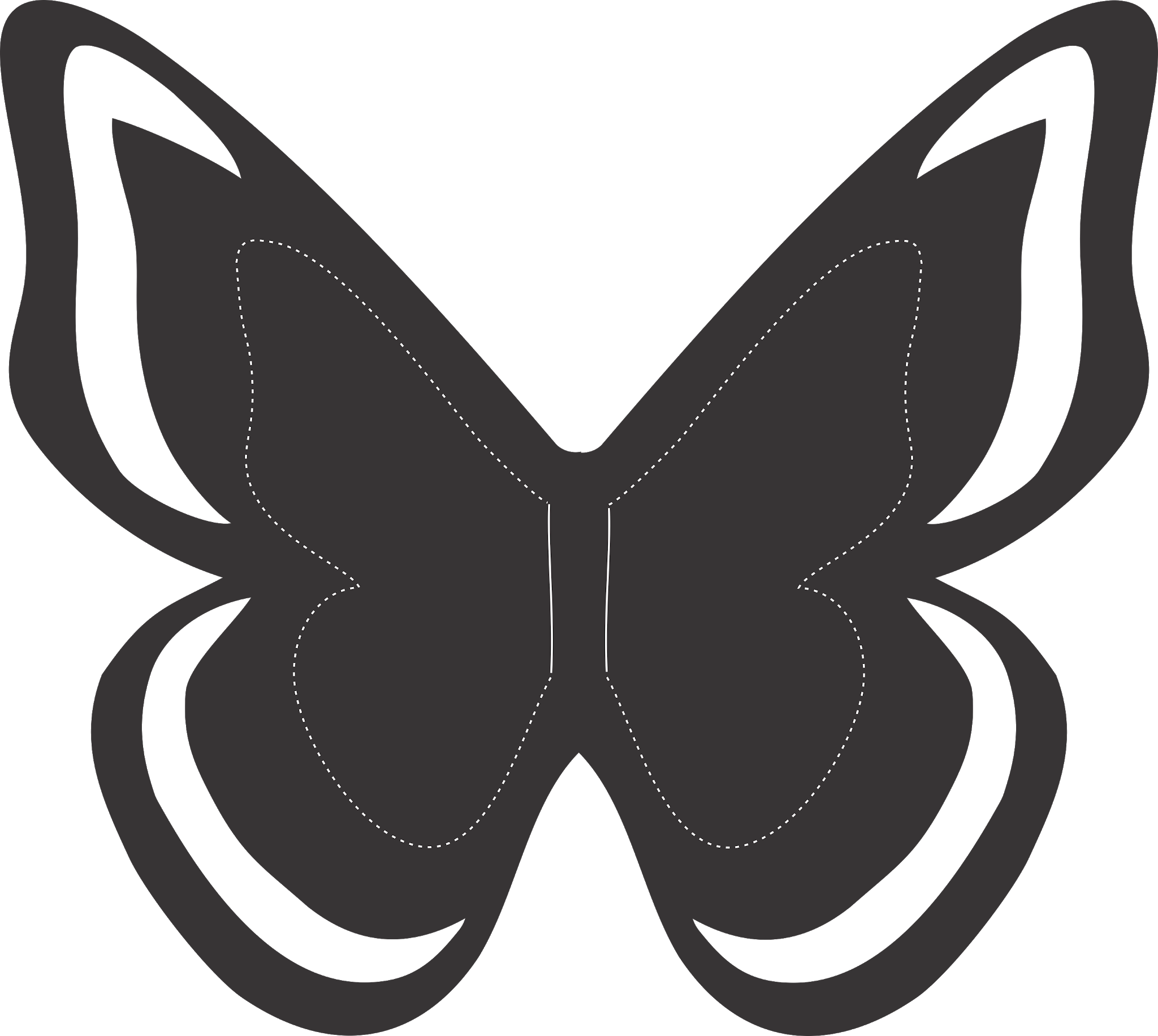 download molde borboleta png