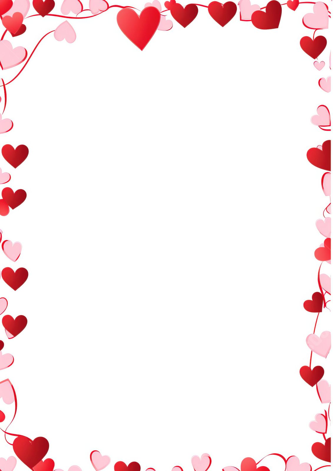 ideias de borda de coração para imprimir