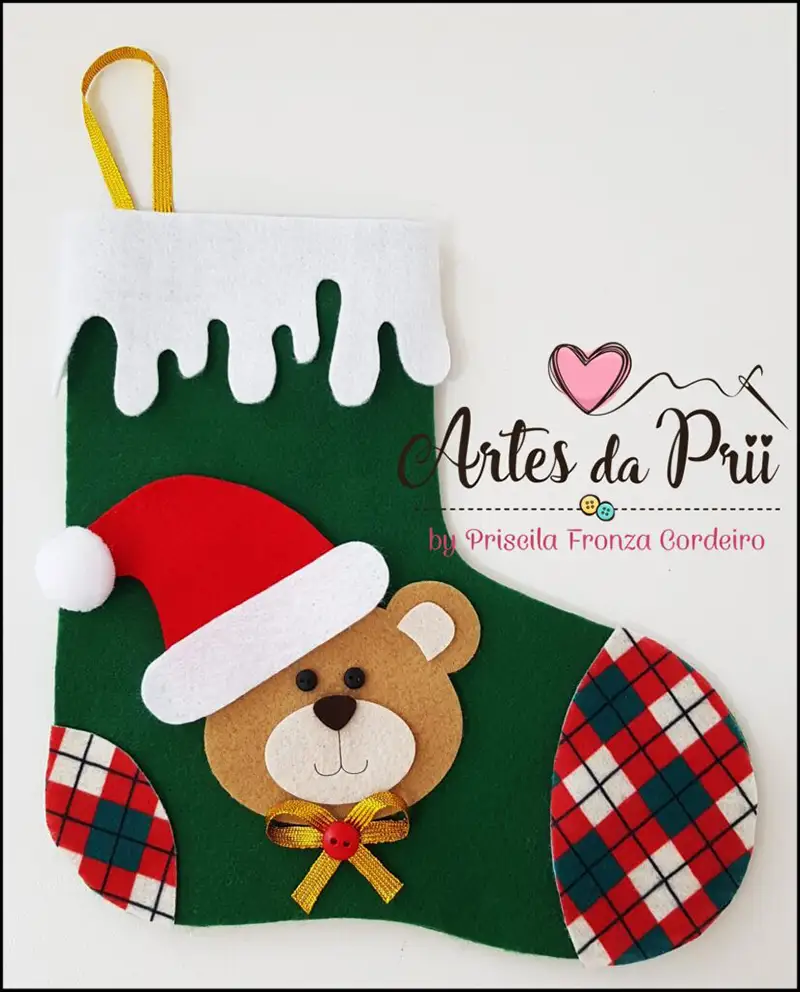 bota de papai noel para imprimir em tamanho real