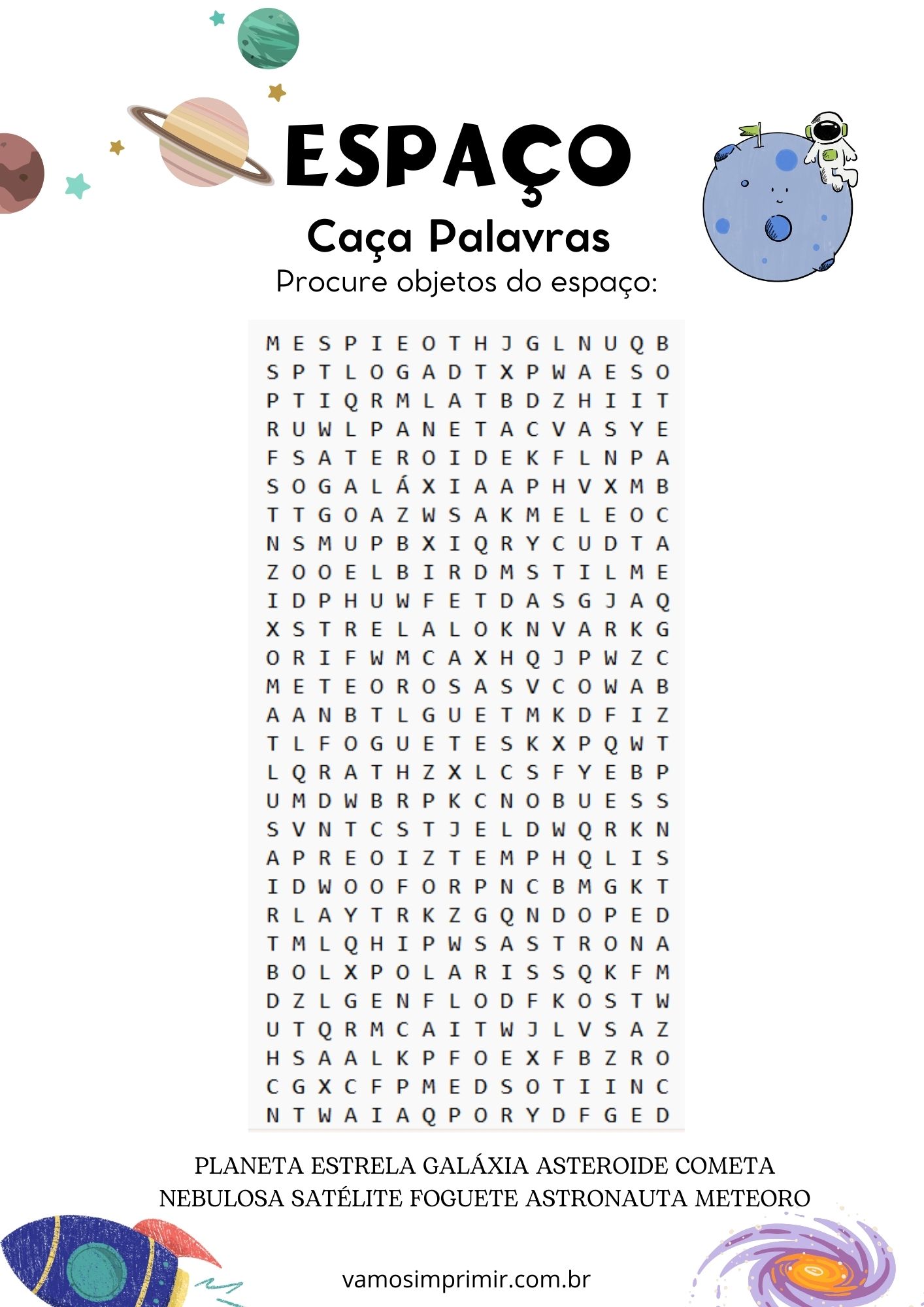 atividades de caça palavras pdf