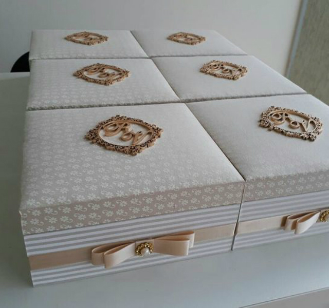 ideias de caixas de mdf decoradas para casamento