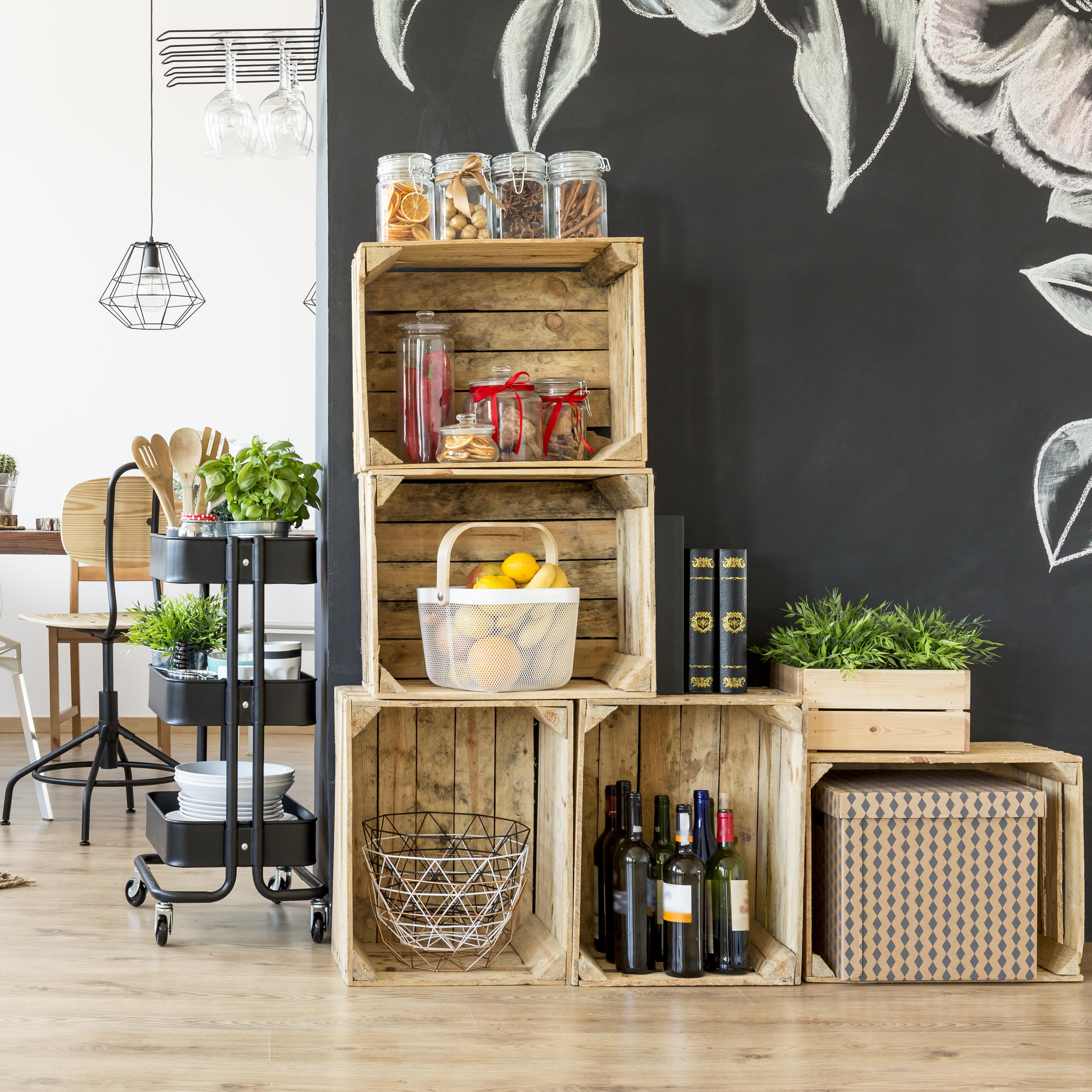 quanto custa decorar com caixotes de madeira