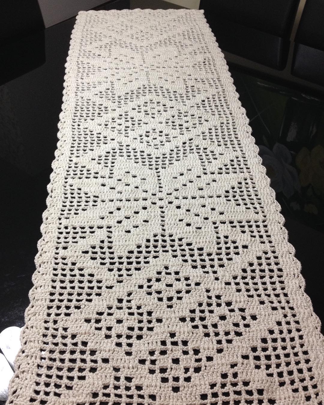 ideias caminho de mesa crochê simples