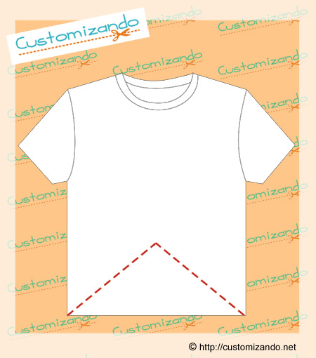 camiseta com corte de asas