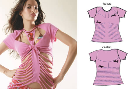 ideias de corte para camiseta