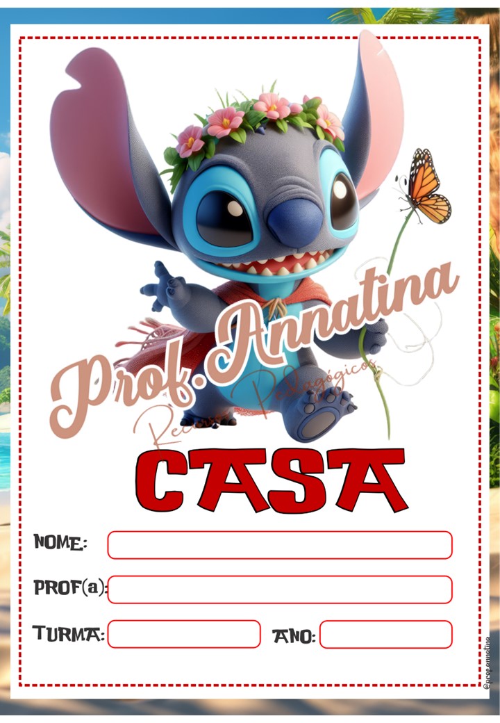 Caderno Stitch para professor