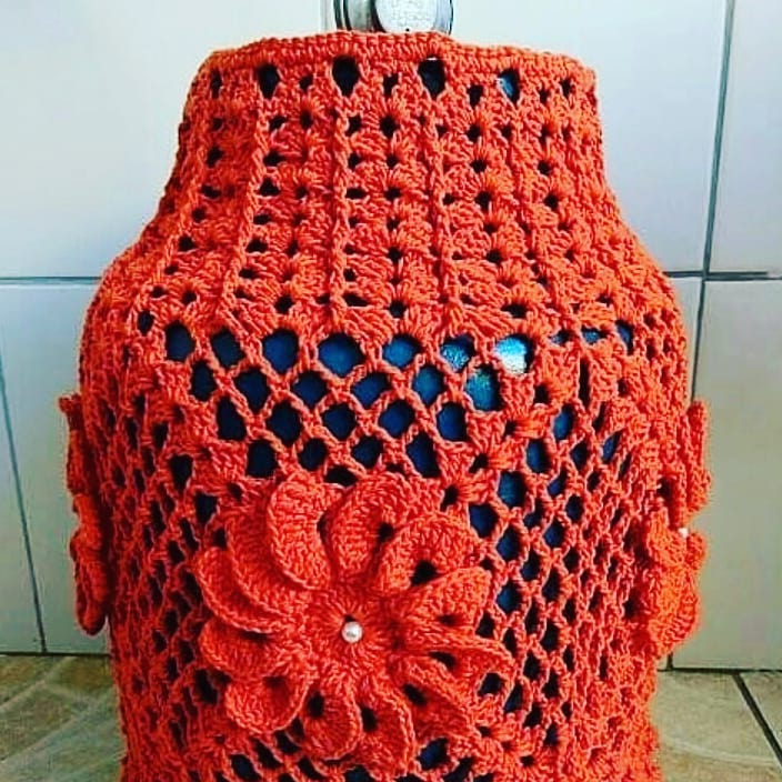 capa botijão crochê modelo flor caracol passo a passo