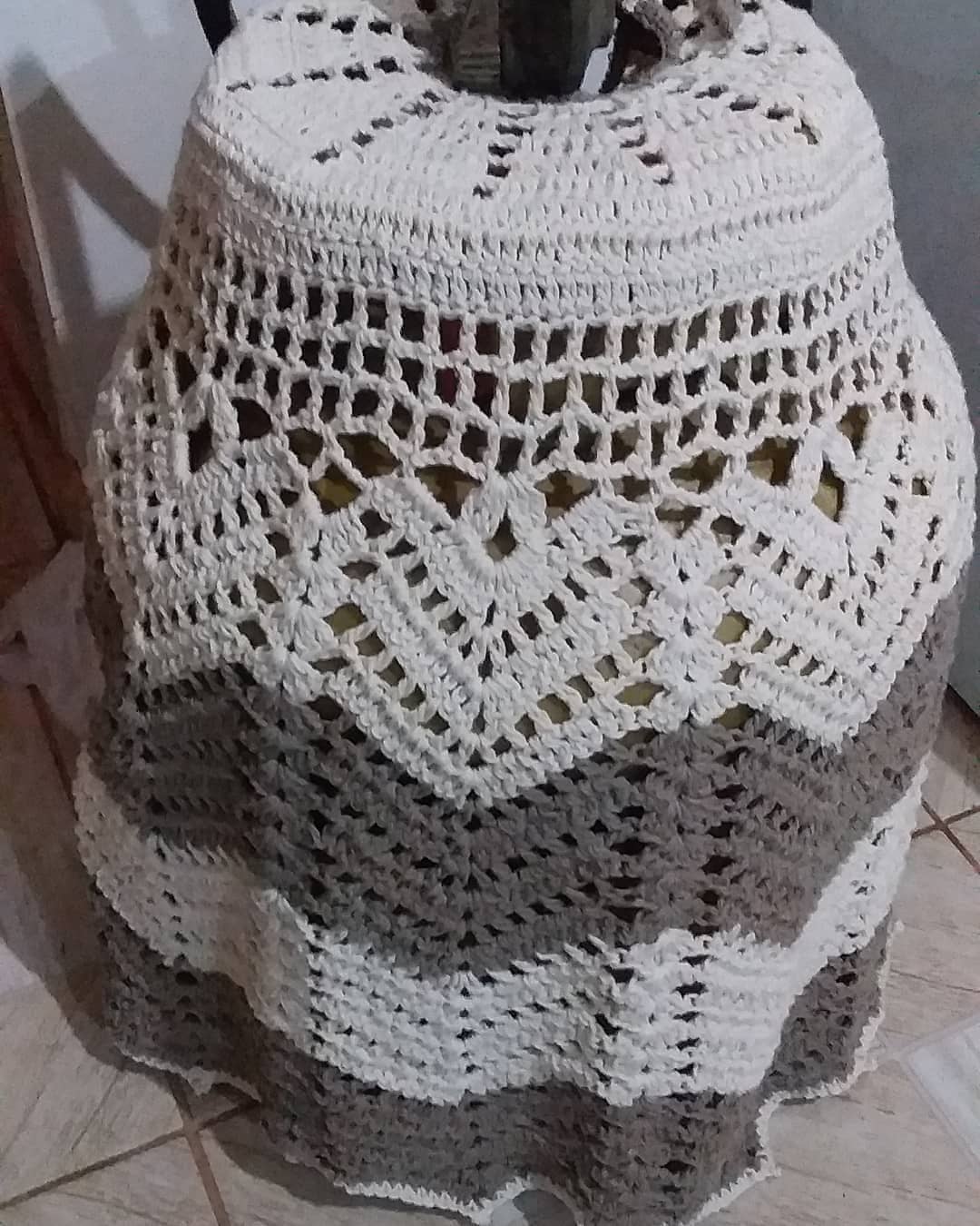 capa botijão crochê vs capa botijão tecido