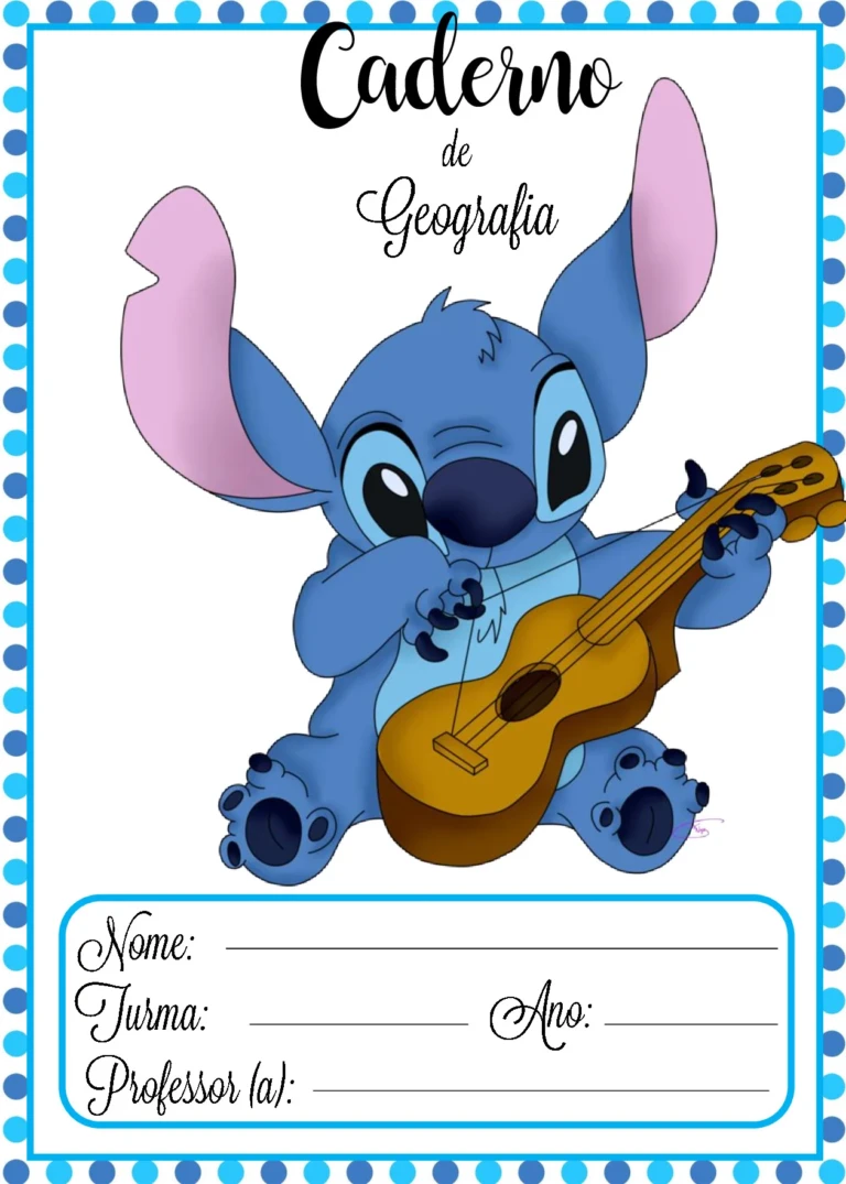 capa caderno stitch angel