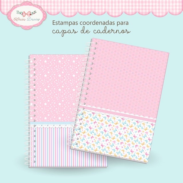 capa de caderno feminina para imprimir grátis