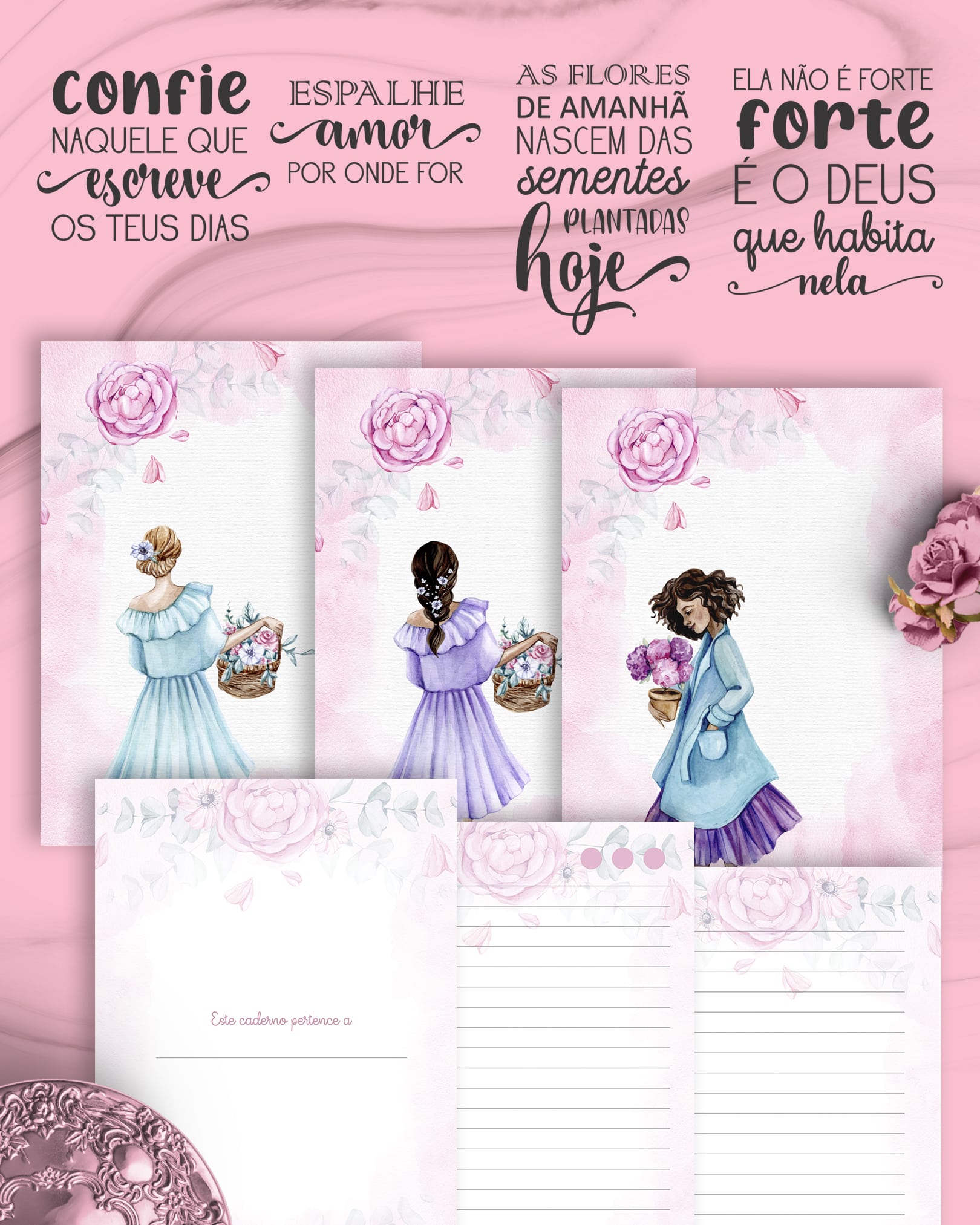 capa de caderno fofo para imprimir