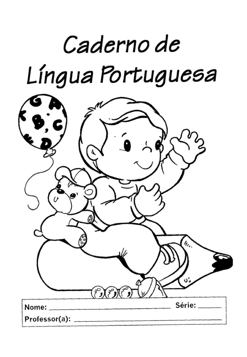 capa de caderno para colorir e imprimir grátis
