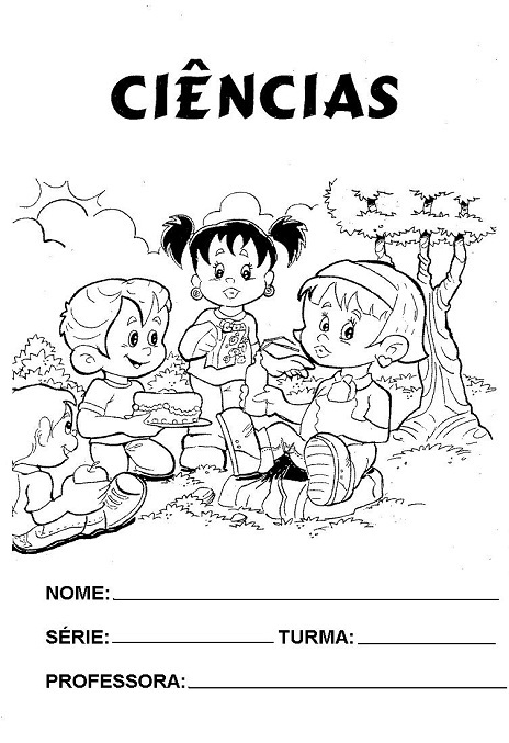 capa de caderno para colorir de animais