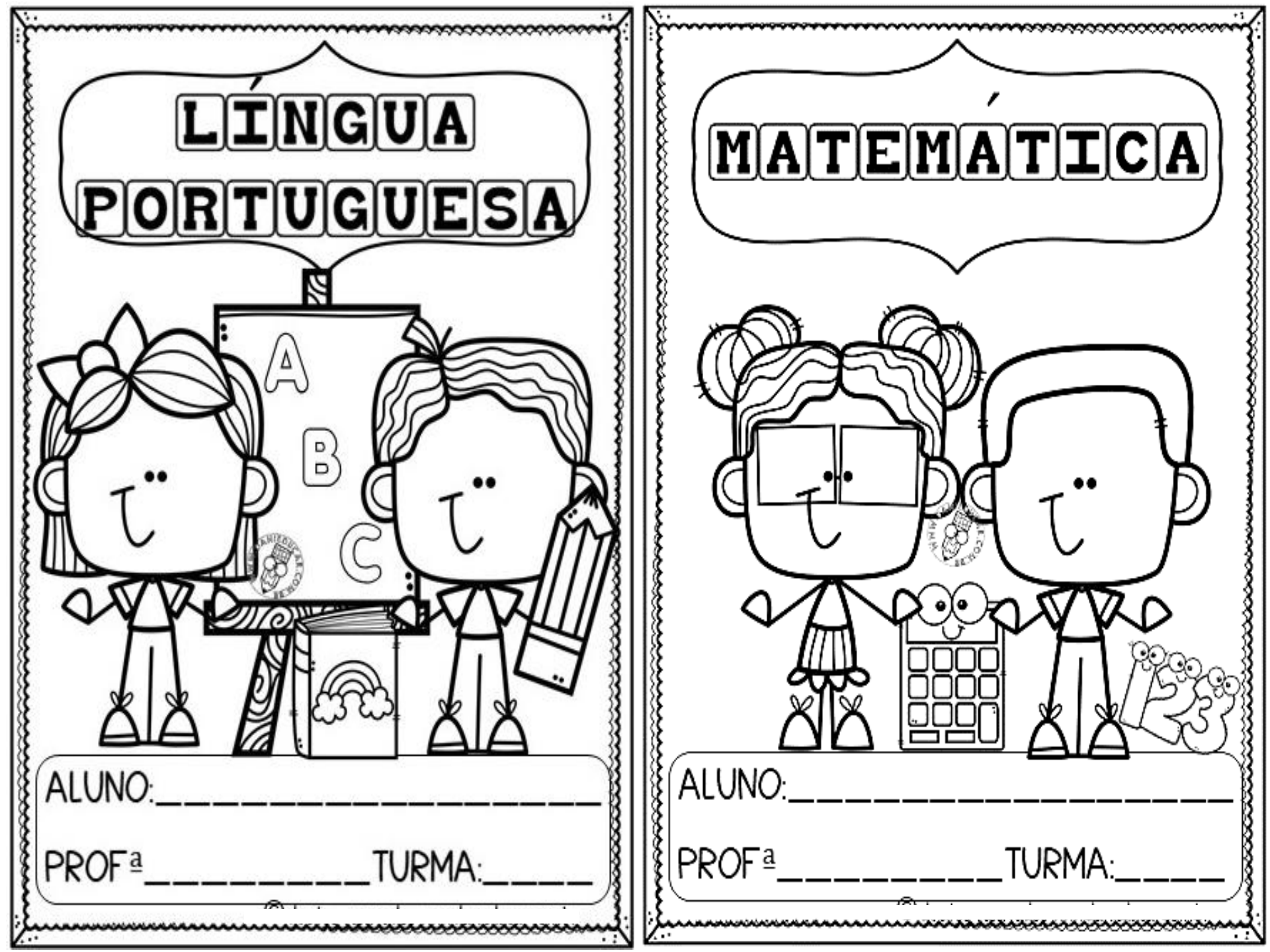 capa de caderno para colorir de super heróis