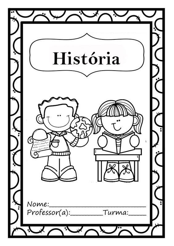 capa de caderno para colorir para ensino fundamental