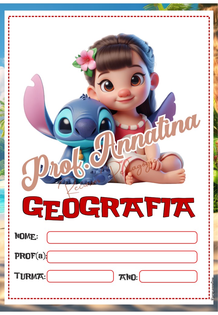 capa de caderno personalizada stitch com glitter