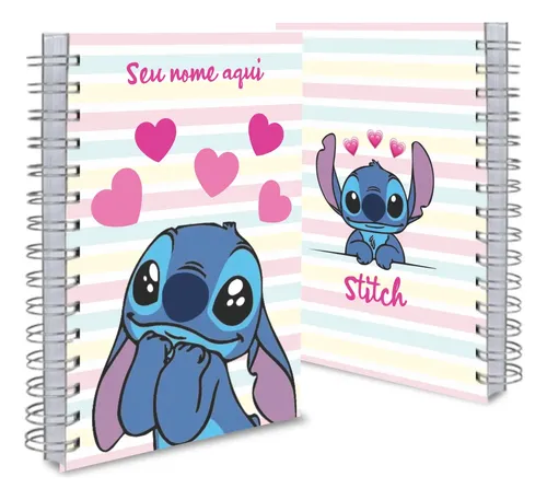 capa de caderno personalizada stitch para planner