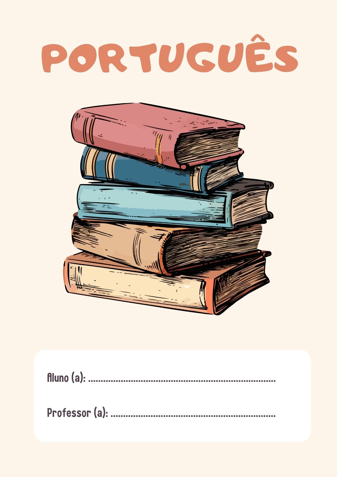 erros comuns ao fazer capa de caderno português