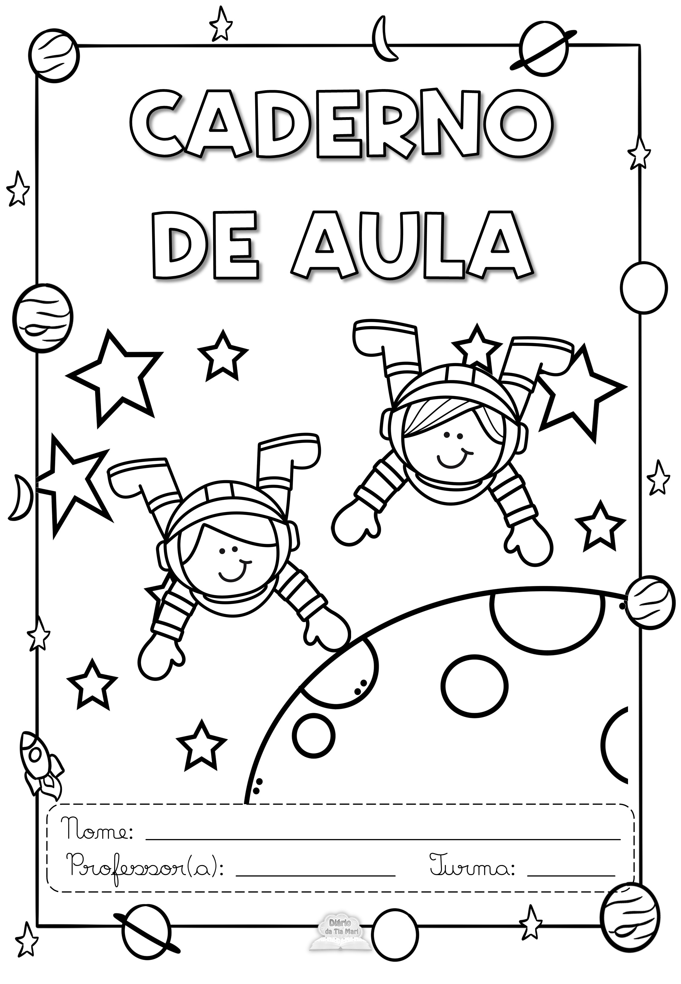 capa de caderno escolar para imprimir